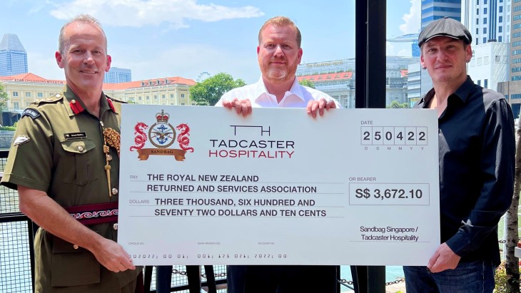 Sandbag Tadcaster Donation to RNZRSA
